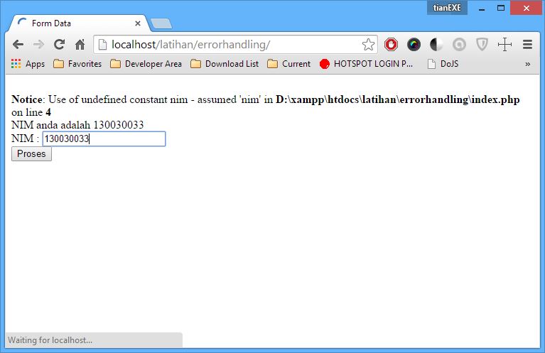 Notice Undefined Constant