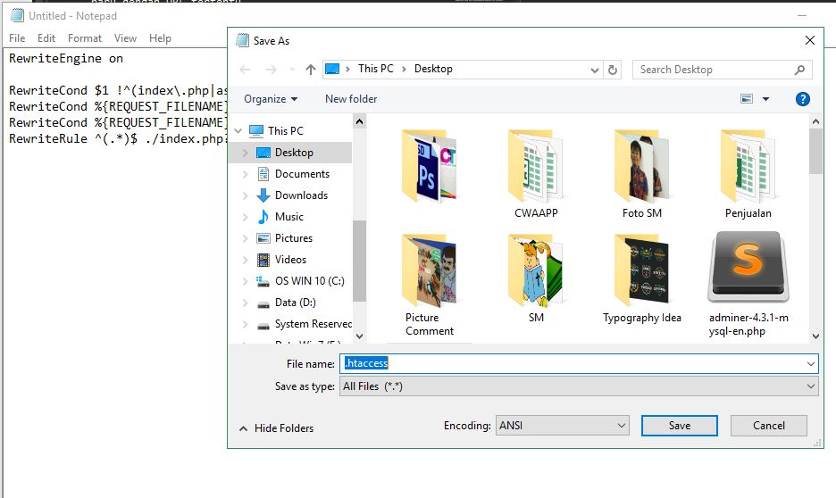 contoh htaccess