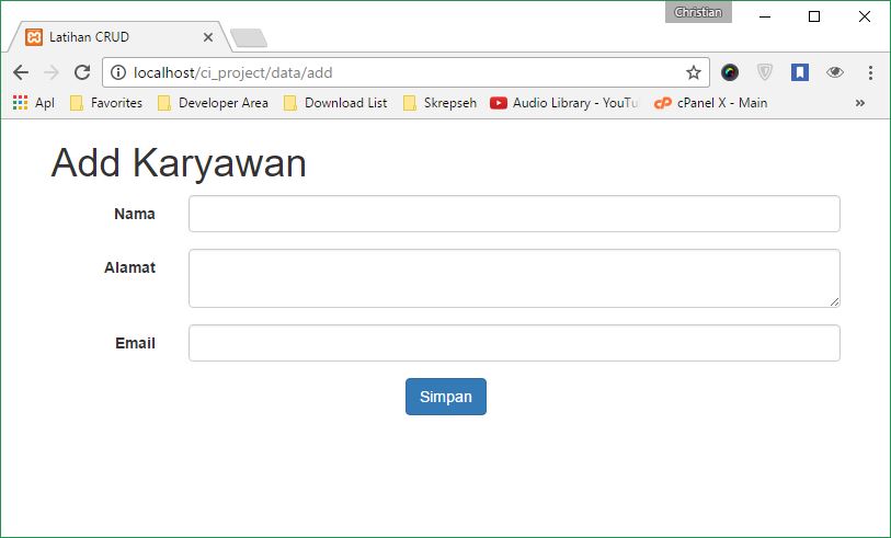 Add Karyawan Form