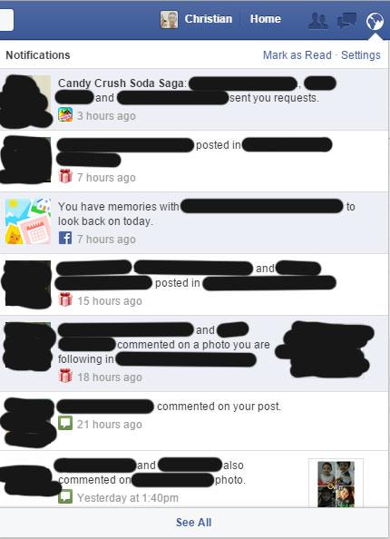 Notif Facebook Somplak