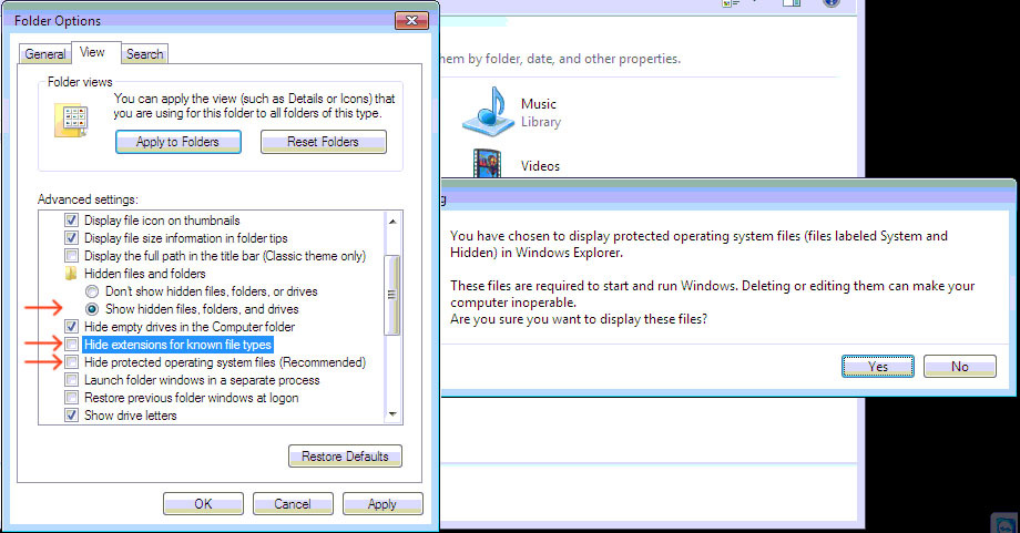 Settingan Folder Option Windows