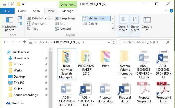Settingan Folder Option yang Disarankan